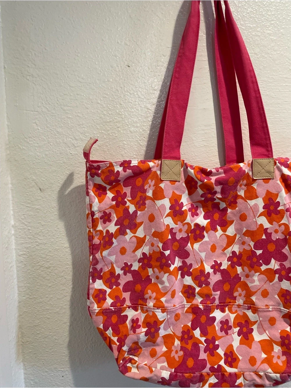 🌸 Lancôme Retro 70s Floral Travel Beach Tote Bag 19.5